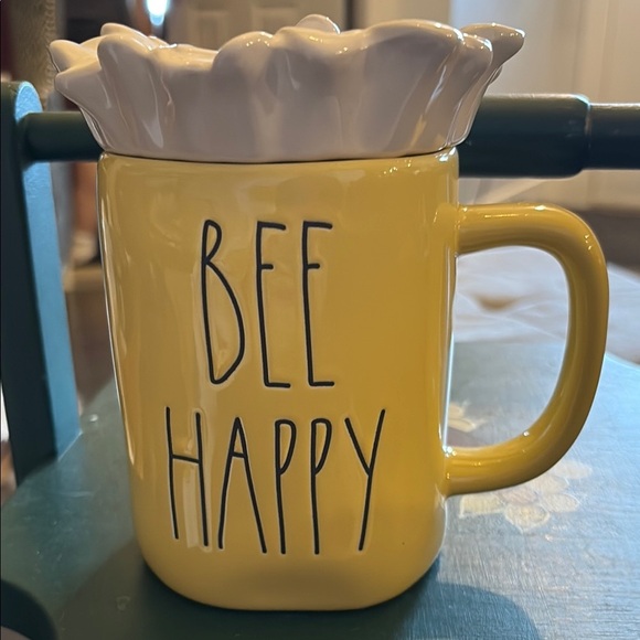 Rae Dunn Yellow Bee Happy Mug - Picture 1 of 2